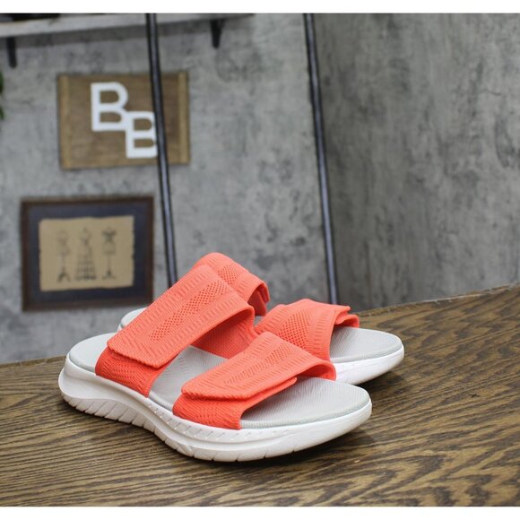 Easy Spirit Dashtyn Double Band Lightweight Slip-on Sandals Orange Coral 7M - Picture 1 of 10